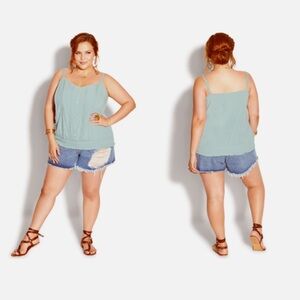 City chic Cami Summer lace tank top size 16
